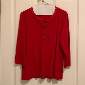 Talbots Red Top Large Petite like new